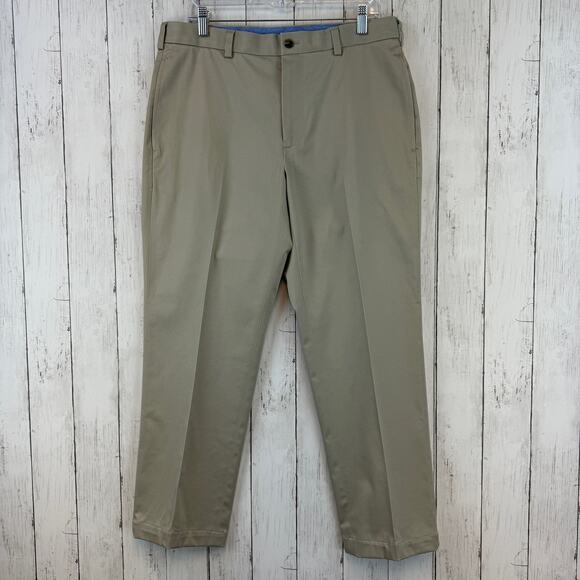 Brooks Brothers Tan Clark Straight-Fit Stretch Advantage Chino Pants Size 34 - Picture 1 of 16